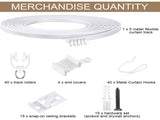 Bendable Ceiling Curved Curtain Track Flexible Ceiling Curtain Mount Soft Windows Curved Track V1366-AZ2-W-04134