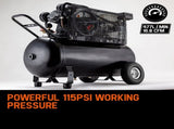 UNIMAC 8HP Air Compressor 115PSI 120L Petrol Powered Industrial Air Conditioning V219-UMACTL04A