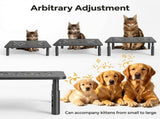 Adjustable Pet Feeder Stand for Cats and Small Dogs Elevated Raised Bowl Holder with 3-Level V1341-ZY-P9GEW8GA-WHITE