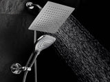 Ultra-Luxury 8" Rainfall Shower Head/Handheld Combo. Convenient Push-Button Flow Control Button for V1366-AZ2-W-08656