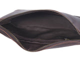 dark coffee color Black Top-Grain Leather Cross-Body Leather Crossbody Australian Leather V1347-127-BLA-79351