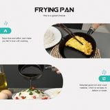 1Set Nonstick Egg Frying Pan Long Handled Oil Skillet with Stove Rack Assorted Colors V1369-AZ3-W-17421