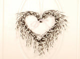 Heart Shaped Wreath Sprig Valentine's Day Wreath Wall Mounted Front Door Flower Wreath V1294-YM0718-211106LS04-1