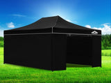 Instahut Gazebo Pop Up Marquee 3x4.5 Folding Tent Wedding Gazebos 500D Black GAZEBO-C-3X45-DX-BLACK
