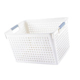 Plastic Storage Basket Rectangular Multifunctional Portable Hollow Desktop Storage Bins with Handle V1294-YM0901-3117240036511
