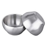 Ice Cream Bowl Insulated Bowl 15oz Double Wall Soup Bowl SUS304 Stainless Steel Cereal Bowl, Set of V1370-AZ4-11901