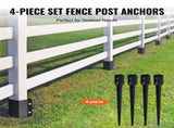 Fence Post Anchor Ground Spike 4 Pack 36 x 4 x 4 In Metal Fence Stakes V952-FXDD35YC36YCP7NVLV0