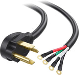 4 Prong Dryer Cord - 10ft, Supports 30A/250V/7500W, 10AWG, NEMA 14-30P to 4 Wire, Dryer Power Cord V1258-DP02-C-2978