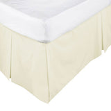 ASSUN Box Pleated Valance Ecru KING SINGLE V442-ASU-VALANCE-PLEATED-ECRU-KS