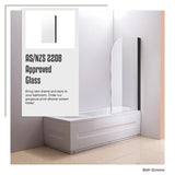 180 Degree Pivot Door 6mm Safety Glass Bath Shower Screen 800x1400mm By Della Francesca V63-830131