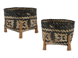 Plant Basket Northern Europe Style Bamboo Weaving Plant Pot Handwoven Indoor Outdoor Storage V1294-YM0706-3111230213311