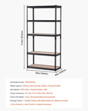 VEVOR Storage Shelves 406 x 914 x 1813 mm 5-tier Garage Storage Shelving V952-MDBSXHJ163676V4VPV0