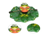 Simulation Resin Floating Lotus Leaf Frogs Ornament Fish Pond Fountain Landscape Decor V1294-YM0715-3111210437011