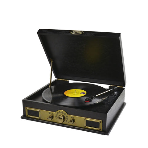 MBEAT Vintage USB Turntable with Bluetooth Speaker and AM/FM Radio V177-L-SPMB-USBTR98
