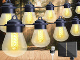 Solar Panel LED Outdoor String Lights 49ft 20 Bulbs Globe String Lights Waterproof Patio Lights for V1294-YM0901-H48983-2
