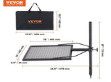 Swivel Campfire Grill, Fire Pit Grill Grate over Fire Pits, Heavy Duty Steel Grill Grates, 360&deg V952-LSYYKJDGL1616U3A5V0