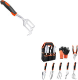 Hand Rake Garden Tool, Heavy Duty Hand Cultivators for Garden Tools Set, 8 Piece V1258-DP02-C-960