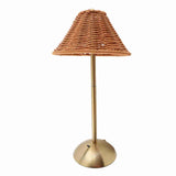 Cordless Boho Rattan Table Lamp Rechargeable Dimmable LED Bedside Lamp Decorative Lighting for Home V1294-YM0901-3119250048111