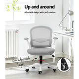 Artiss Mesh Office Chair Mid Back Grey OCHAIR-G-2013-WH-GY