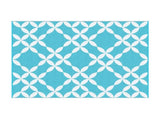 Gardeon Outdoor Rugs 274x366cm Large Carpet Reversible Area Mat PP Dual-Sided Patio Rug Light Blue OR-9X12FT-FLORAL-GN