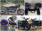 Motorcycle LED Tachometer and Speedometer Combo Meter for Motorbike Accessories, Dual Function Gauge V1369-AZ3-W-21639