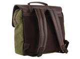POLICE Messenger Backpack Bag with Laptop Computer Sleeve in Dark Olive V563-POL-33-DKOLIVE