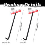 Heavy Duty Manhole Hook, Long T Shape Lifting Reaching Hook for Lifting Pulling Moving Manhole V1370-AZ4-12325