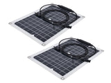 2 Pcs Solar Panels Kit 15W Portable Monocrystalline Solar Panel Charger for Outdoor Boat Caravan RV V1294-YM0523-3114210135711