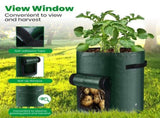 10 Gallon 6-Pack Grow Bags, Durable PE Fabric Pots with Flap and Handles, Green Planter Bags for V1107-CS-OLGPFGG25