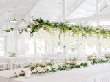 12Pack Wisteria Hanging Artificial Flowers 3.6ft Wisteria Silk Flowers Garland Fake Bushy Vine Faux V1258-DP02-WO-505