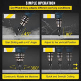 VEVOR Drill Bits 7PCS Hole Saw 6/6/8/8/10/12/14mm Tile Hole Saw Kit Vacuum Brazed V952-JTQHJGSKZTJ76YD1YV0