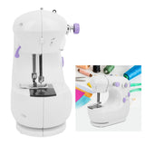 Household Mini Multifunction 2 Speed 2 Thread Electric Sewing Machine Equipment 100240VWhite and V1294-YM0901-3117200109214