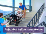 EQUIPMED Electric Stair Climbing Wheelchair, 169kg Load Capacity, 46 Steps/min, Aluminium Alloy, V219-HWCSCWEQ5BKA