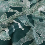 Ardor Indra Teal Palm Leaf Printed Quilt Cover Set Queen V442-INT-QUILTCS-INDRAPRINTED-TEAL-QS