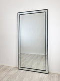 Black Beaded Framed Mirror - X Large 190cm x 100cm V292-MIRR-BDD002