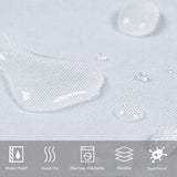 Waterproof Mildew Resistant Shower Curtain, White 200x220cm Fabric Polyester, Compatible with V1188-JAR108-16713-1