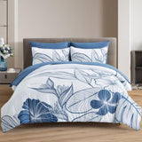 Warm Floral Comforter Set, King Size, Plush Winter Bedding with Pillowcases V745-MAB010944AJ3