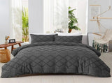 Grey Delphine Dahlia Quilt / Doona / Duvet Cover set V745-AQ080990Q3