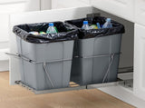 Pullout Trash Can for Kitchen Cabinets,Double Under Sink Garbage Recycling Bin, Under Mount V952-CFLJTDTHSST5OB5S2V0
