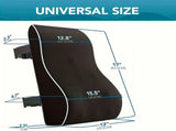 1 Lumbar Support Pillow for Lower Back and Posture - Memory Foam Cushion with Adjustable Strap, V1232-YBZCZT001