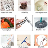 Toilet, Stainless Steel Toilet Kit, Adjustable Water Pressure Toilet, Bidet V1188-MS-227-2086