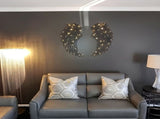 1 Pair Angel Wings Metal Mural Wall Sculpture Decor for Living Room V1294-YM0626-230419GW01-8