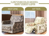 Printed Recliner Chair Cover, Stretch Recliner Slipcover, Floral "Falling Flowers" Pattern, V1369-AZ3-W-10757