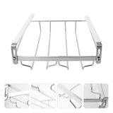 Wall Mounted Stackable Wine Glass Rack Holder for Stemware and Goblets, Space-Saving Kitchen Storage V1192-AZ-W-32246