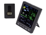 Weather Stations Wireless Indoor Outdoor Color Display Black 3 Channels Regulable Backlight Clock V1294-YM0523-3111220087211