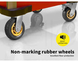 4X 6" / 150mm Heavy Duty Swivel Caster Wheels Castor 1000KG Load,2 with Brakes V201-QHGMMOREONE014