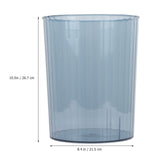 Blue Transparent Trash Bin Household Waste Bucket with Modern Style for Home V1370-AZ4-10753