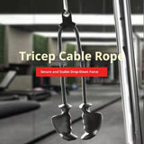 Tricep Rope with Ergonomic Handles, 32 Inch Tricep Pull Down Rope for Cable Machine, Pulley System, V1192-AZ-W-3931