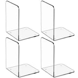 Non-Slips, Acrylic Book Ends for Shelves Clear Decoratives Non-Skid Heavy Duty V1189-LWWAL-20260401-06235