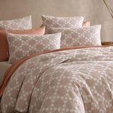 Platinum Collection Indi Stone Cotton Jacquard Quilt Cover Set Super King V442-LED-QUILTCS-INDI-STONE-SK